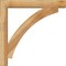 Ekena Millwork Thorton Block Rough Sawn Bracket w/ Offset Brace, Western Red Cedar, 6"W x 36"D x 36"H BKT0604X36X36THR05RWR - alternate 2